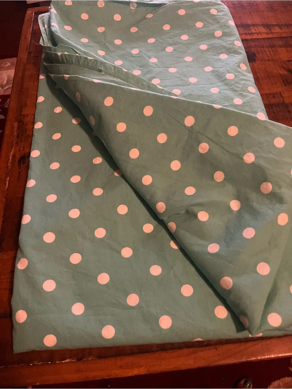 Pottery Barn Polka Dot Powder Green Full Flat sheet